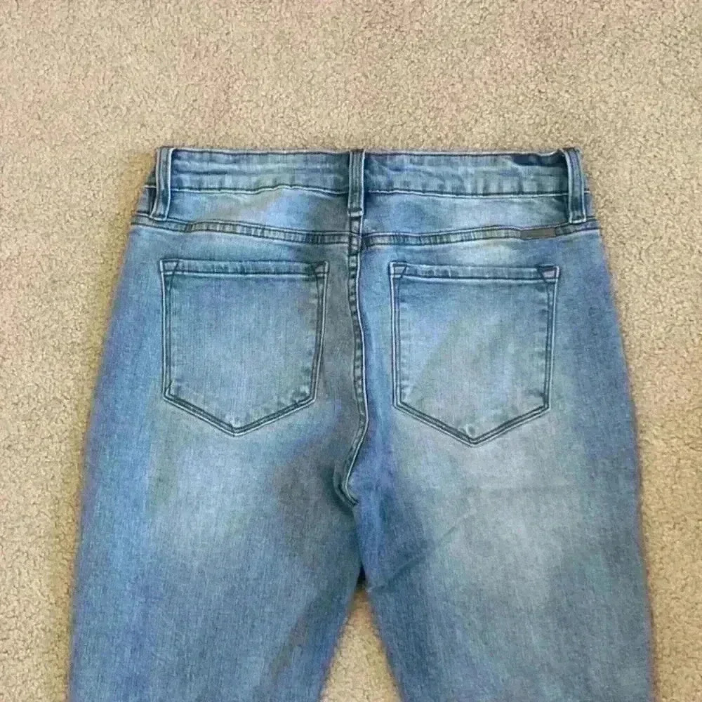 Kancan Distressed High Rise Button Up Front Jeans… - image 4